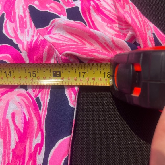 Lilly Pulitzer Sophie Ruffle Dress Size Small Pink Flamingo High Tide UPF 50 - Picture 8 of 12